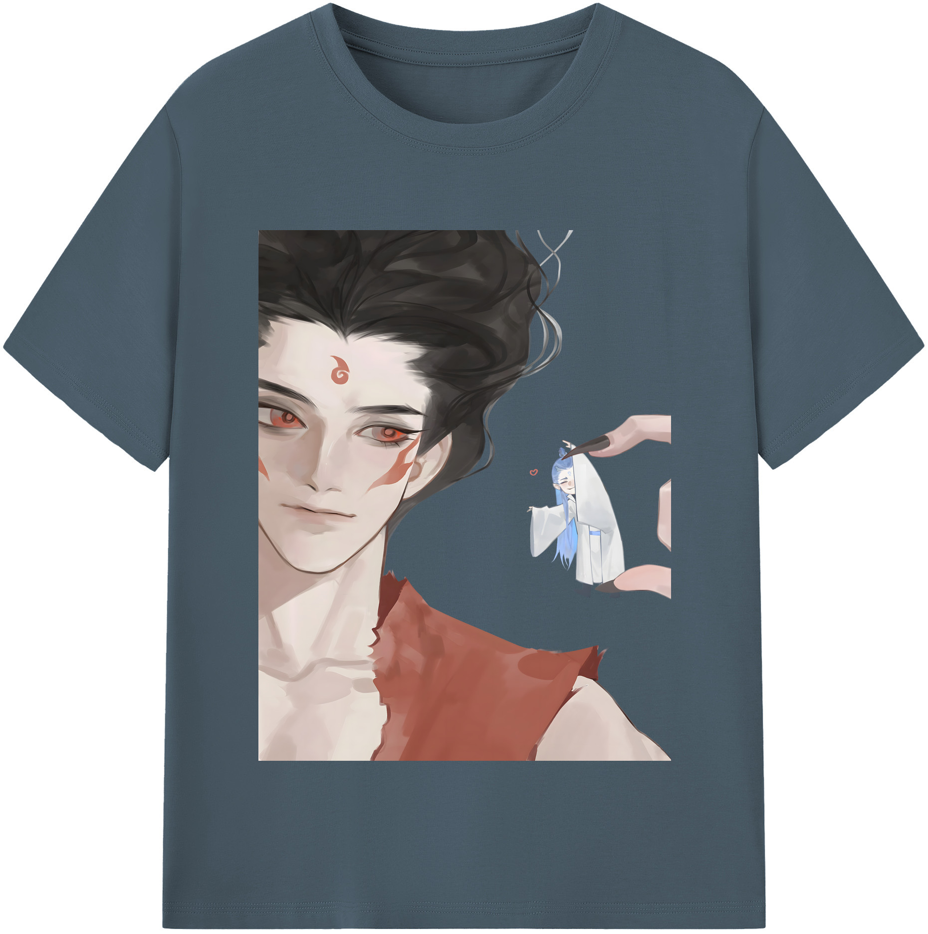 （画像用） Ne Zha 2 ナタ 魔童の大暴れ 綿100％半袖Tシャツ（フロントプリント）